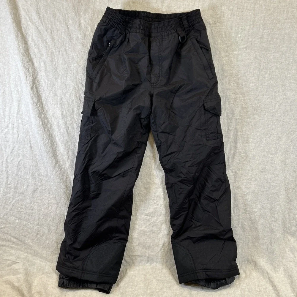 Snow Pants Kids Size 12 Unisex By Sport Essentials Ski Snowboarding Black‎